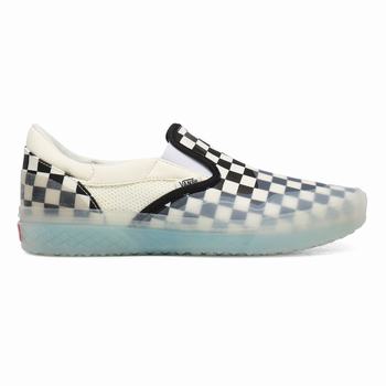 Damske Surf Topanky Vans Checkerboard Mod Béžové Čierne VA90YPNML